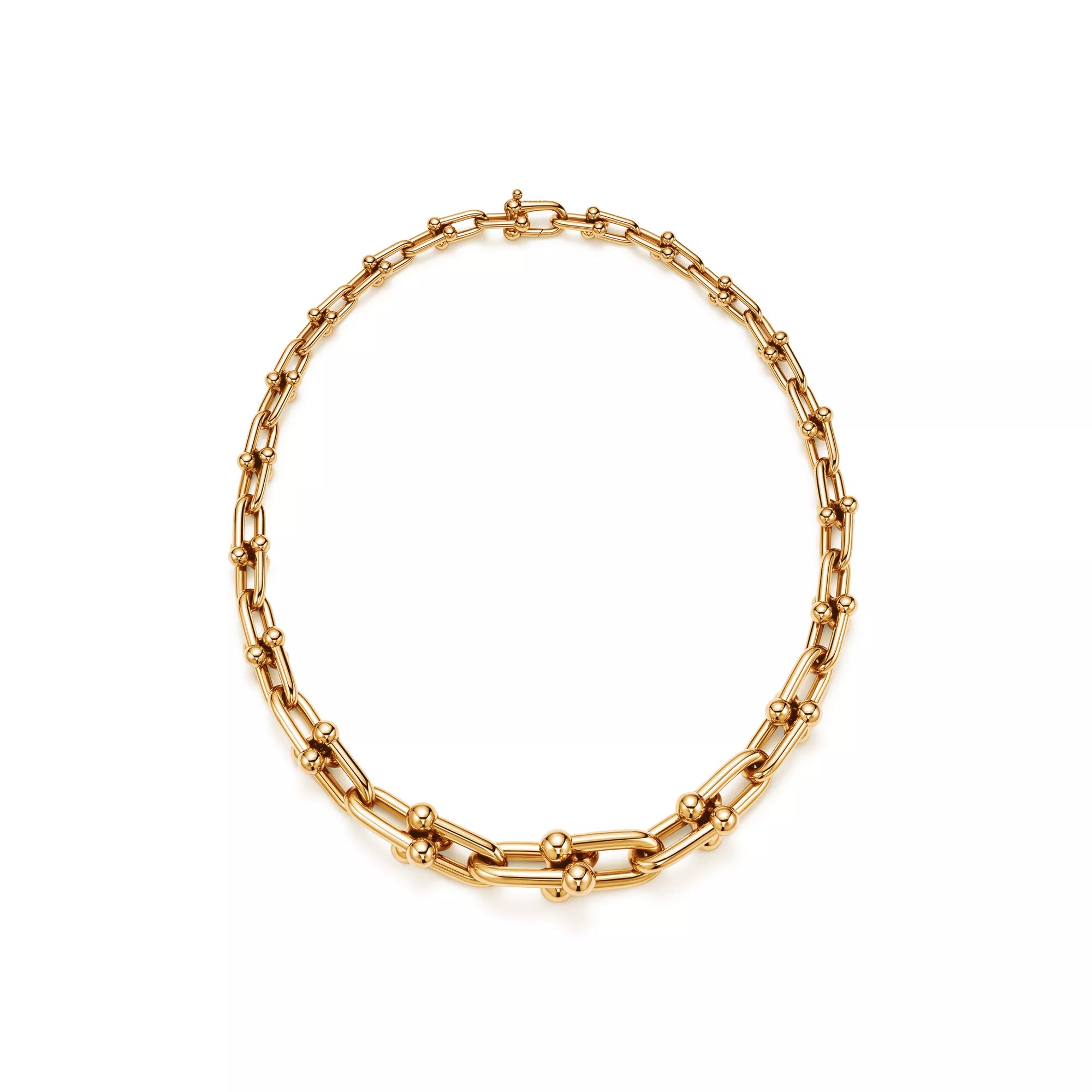 AV Pulse Necklace - Graduated Link (Yellow Gold)