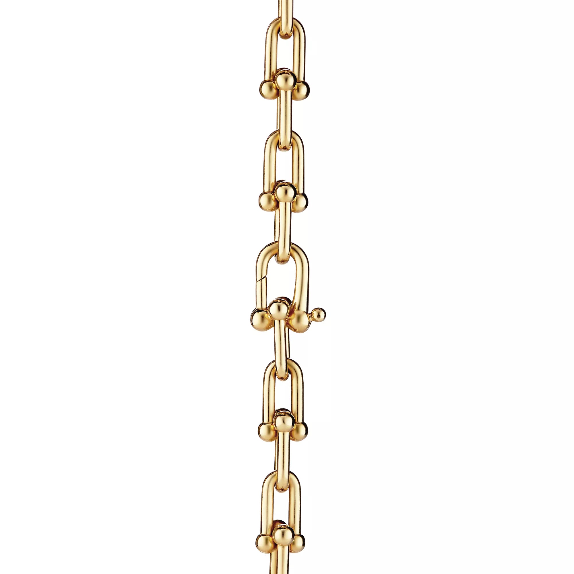 AV Pulse Necklace - Graduated Link (Yellow Gold)