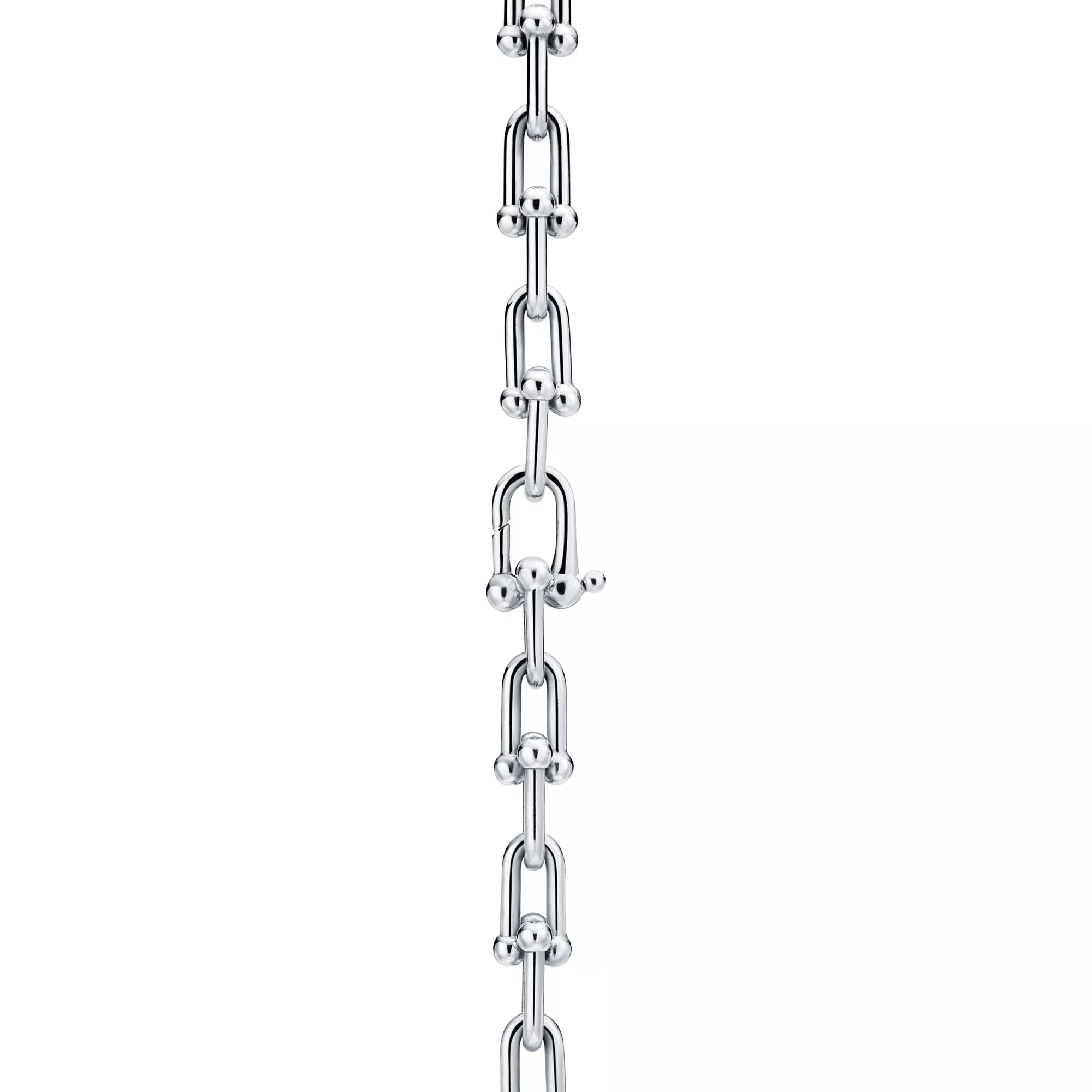 AV Pulse Necklace - Graduated Link (White Gold)