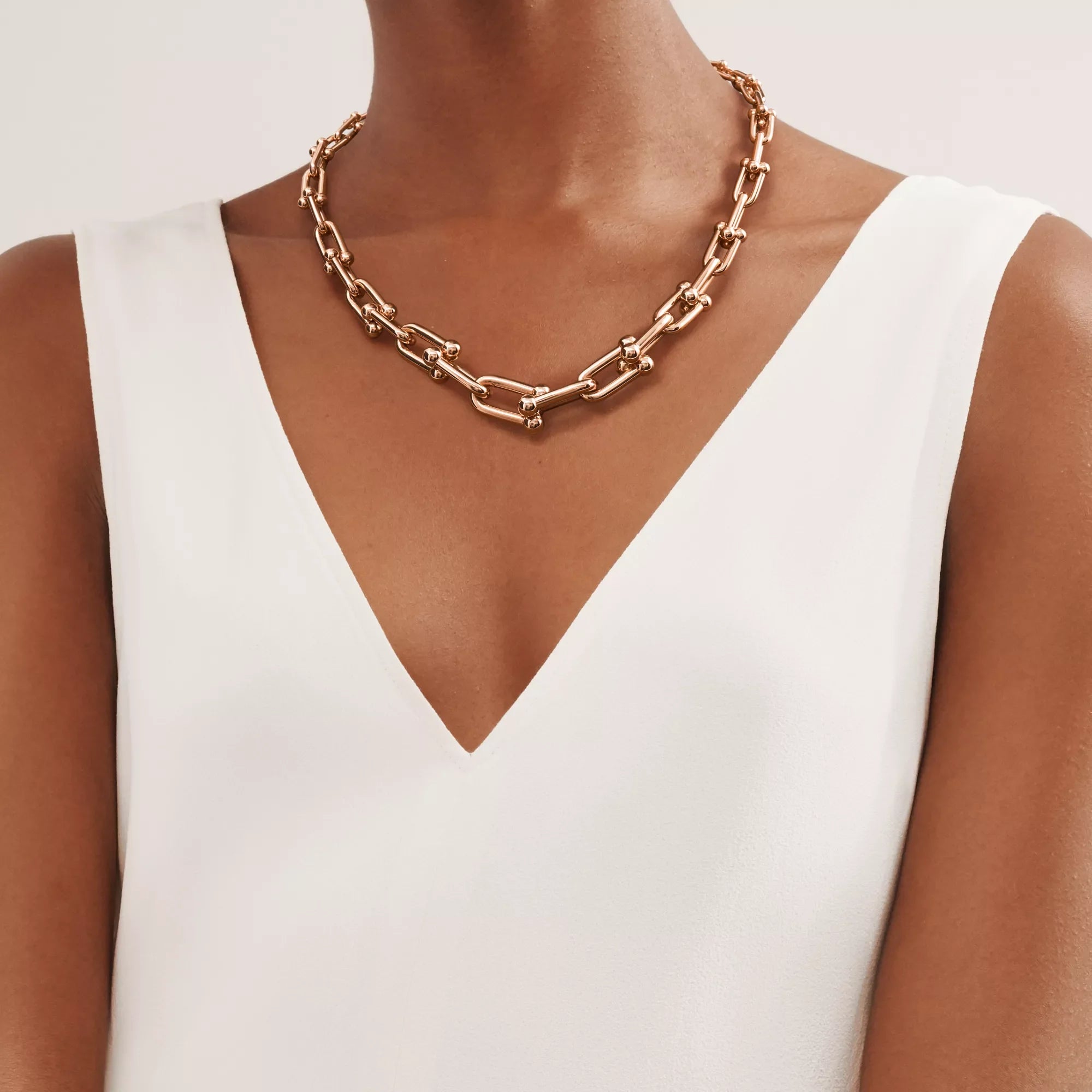 AV Pulse Necklace - Graduated Link (Rose Gold)