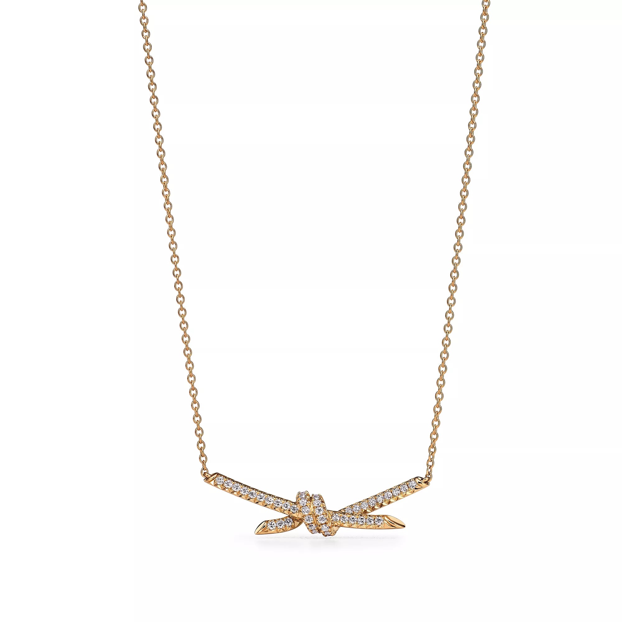 AV Lucent Necklace - Bangle with Diamonds (Yellow Gold)