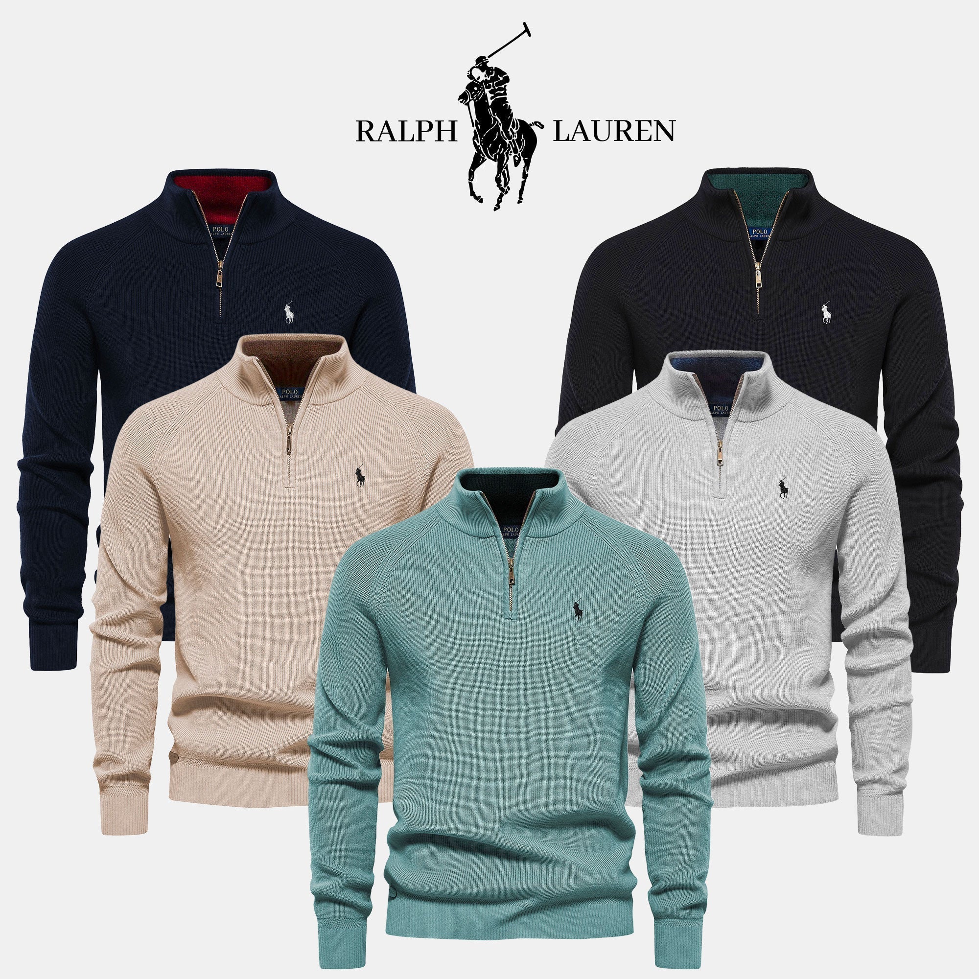 RL Zip Neck Sweater (CLEARANCE)