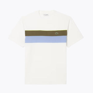 White / khaki green / purple